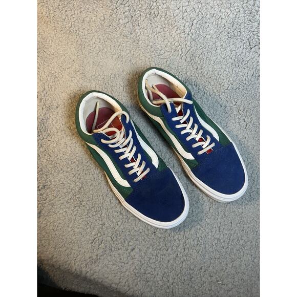 VANS Old Skool Yacht Club M5 W6.5 Color Block Suede Canvas Lace Up Off The Wall - Picture 4 of 11